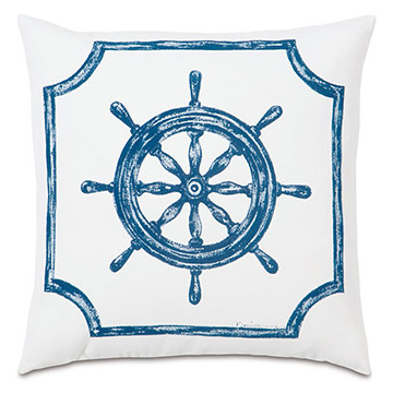 CAPTAIN'S WHEEL OUTDOOR PILLOW