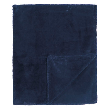 FUR NAVY THROW