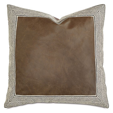 CARMEL FAUX LEATHER DECORATIVE PILLOW