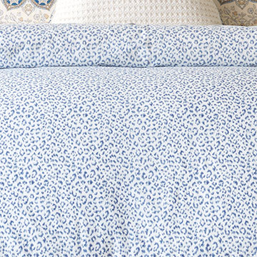 TANNER INDIGO DUVET COVER (Q)