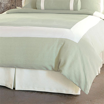 BREEZE MINT/SHELL DUVET COVER (Q)