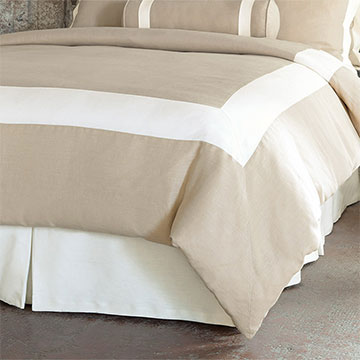 BREEZE BISQUE/SHELL DUVET COVER (Q)