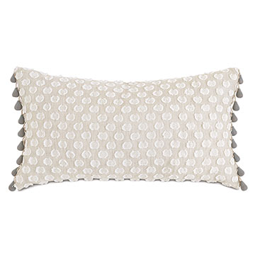 FELICITY BEADED TRIM DECORATIVE PILLOW