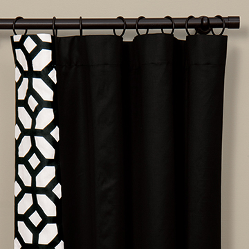 WITCOFF BLACK CURTAIN PANEL RIGHT