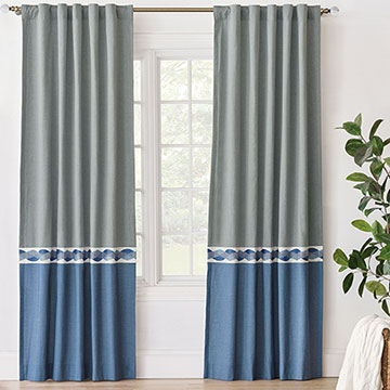 HALPRIN EMBROIDERED TAPE CURTAIN PANEL