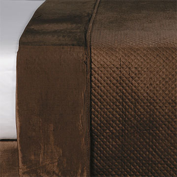 REUSS MOCHA COVERLET (Q)