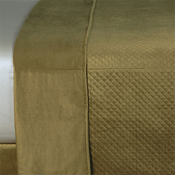 REUSS OLIVE COVERLET (Q)