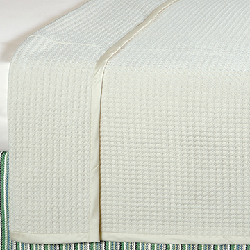 HONEYCOMB NATURAL COVERLET (Q)