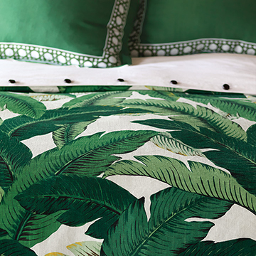 LANAI PALM DUVET COVER (Q)