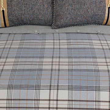 MAGNUS STEEL DUVET COVER (Q)