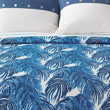 MALIA COBALT DUVET COVER (Q)