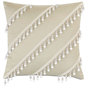 JOLENE BEADED DECORATIVE PILLOW