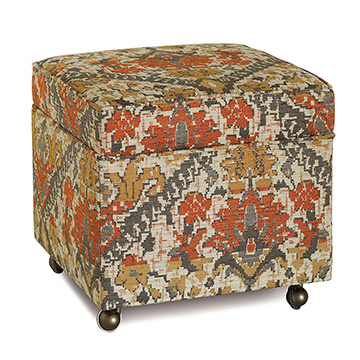 DOUGLAS CAMEL BOXED OTTOMAN