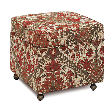 DOUGLAS PAPRIKA BOXED OTTOMAN