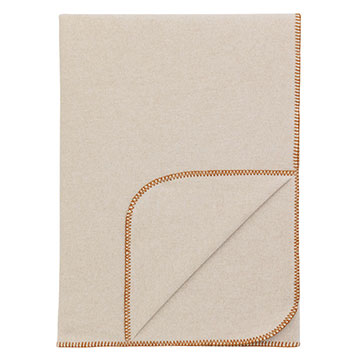 BRERA THROW/RUST BLANKET STITCH