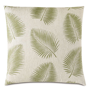 ȴ 22X22 ARECA PALM LEAF DECORATIVE PILLOW