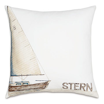 緫 18X18 SHIP STERN OUTDOOR PILLOW