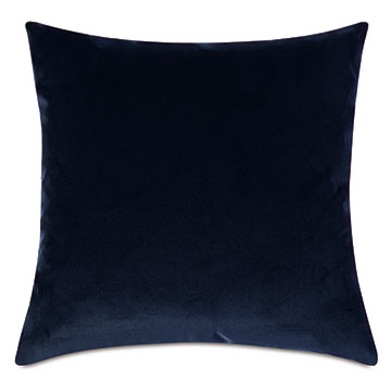 Velvet 22X22 PLUSH NAVY DECORATIVE PILLOW