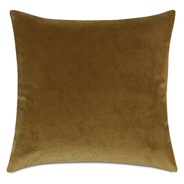 Velvet 22X22 PLUSH CITRINE DECORATIVE PILLOW