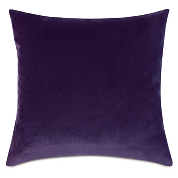 Velvet 22X22 UMA DECORATIVE PILLOW IN PURPLE