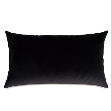 Velvet 15X26 UMA VELVET DECORATIVE PILLOW IN CHARCOAL