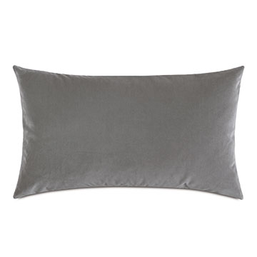 Velvet 15X26 UMA VELVET DECORATIVE PILLOW IN GRAY