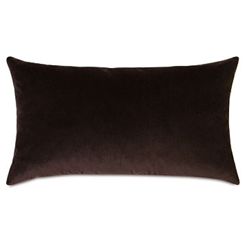 Velvet 15X26 UMA VELVET DECORATIVE PILLOW IN BROWN