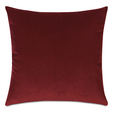 Velvet 22X22 UMA VELVET DECORATIVE PILLOW IN SCARLET