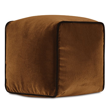 Velvet 10X10X10 UMA CUBE DECORATIVE PILLOW IN GOLD