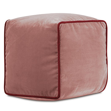 Velvet 10X10X10 UMA CUBE DECORATIVE PILLOW IN PINK