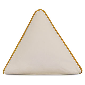 Velvet 16X16X16 UMA PYRAMID DECORATIVE PILLOW IN IVORY