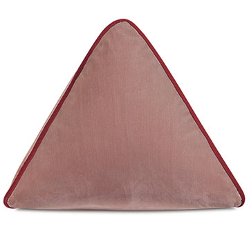 Velvet 16X16X16 UMA PYRAMID DECORATIVE PILLOW IN PINK