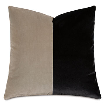 Velvet 20X20 UMA COLORBLOCK DECORATIVE PILLOW IN MONOCHROME