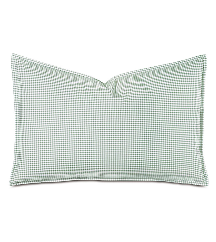 -ɫ 20X31 MALAYA GINGHAM QUEEN SHAM IN LEAF