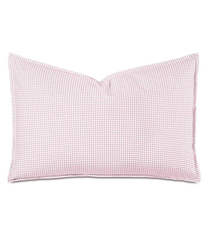 -ɫ 20X31 MALAYA GINGHAM QUEEN SHAM IN PETAL