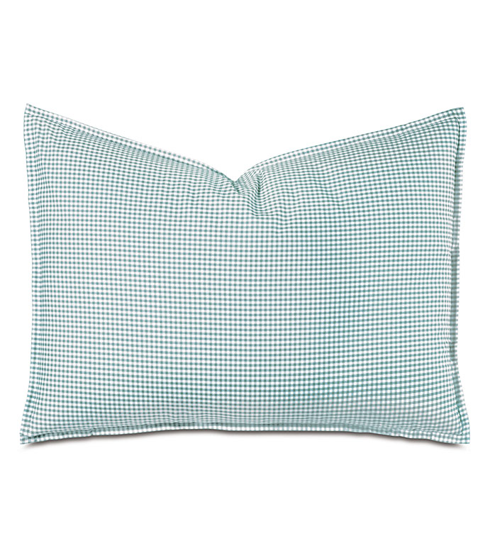 -ɫ 20X27 MALAYA GINGHAM STANDARD SHAM IN SEA