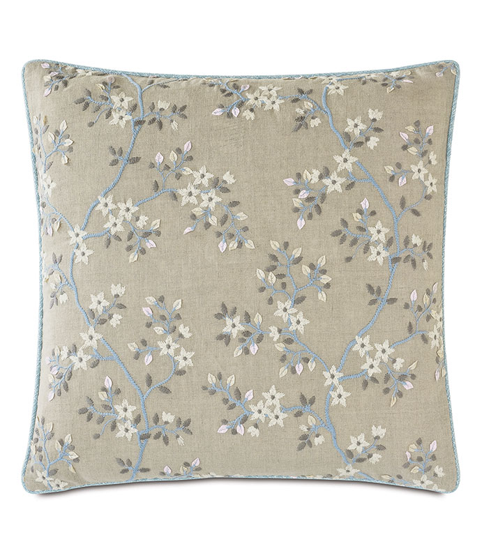  22X22 AMBERLYNN EMBROIDERED DECRATIVE PILLOW