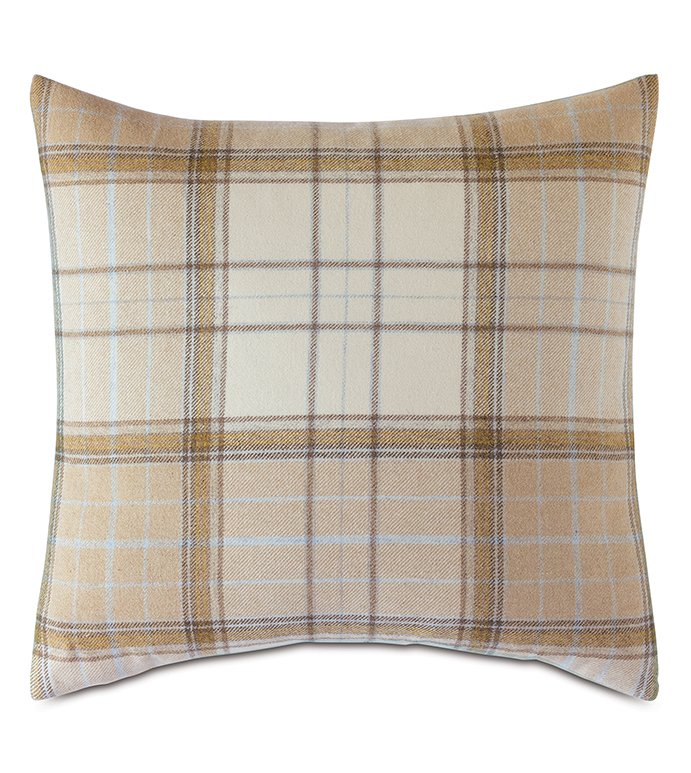 µ 20X20 ALDRICH PLAID DECORATIVE PILLOW