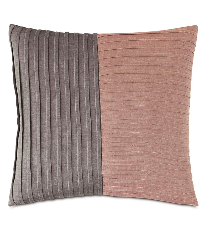 ʯ 22X22 FOSSIL PLEATED DECORATIVE PILLOW