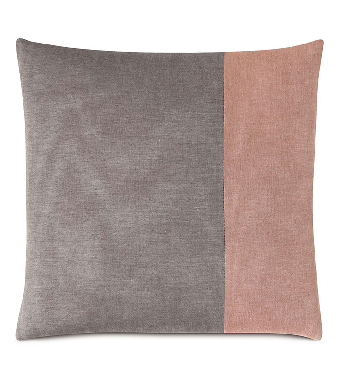 ʯ 24X24 FOSSIL COLOR BLOCK DECORATIVE PILLOW