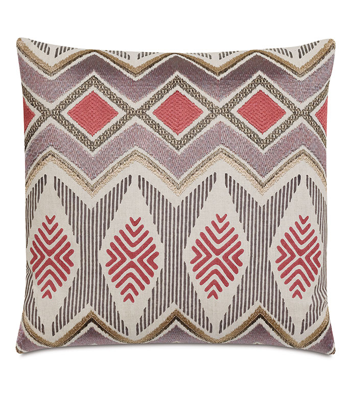  20X20 JOAQUIN EMBROIDERED DECORATIVE PILLOW