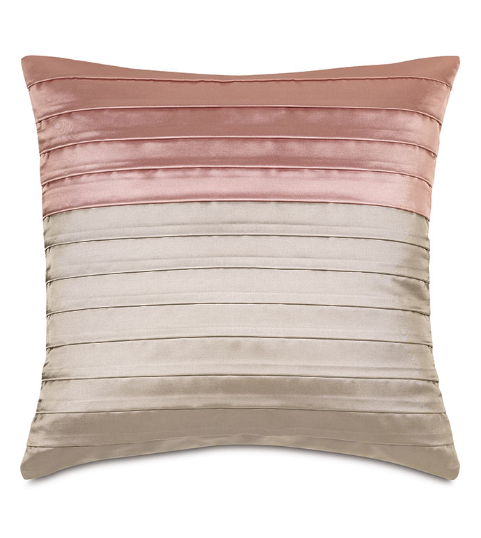  20X20 ARWEN PLEATED DECORATIVE PILLOW IN PINK