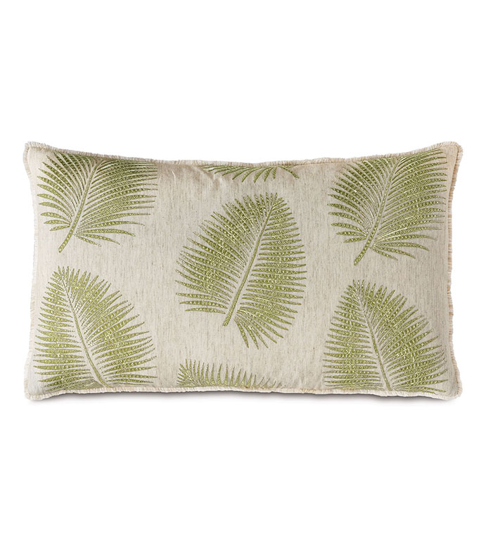 ȴ 15X26 ARECA PALM LEAF DECORATIVE PILLOW