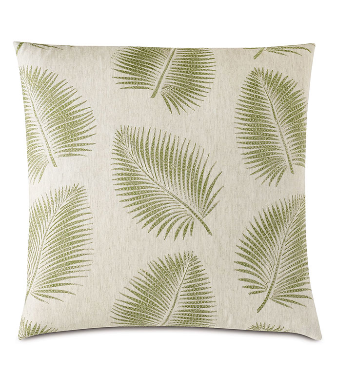 ȴ 22X22 ARECA PALM LEAF DECORATIVE PILLOW