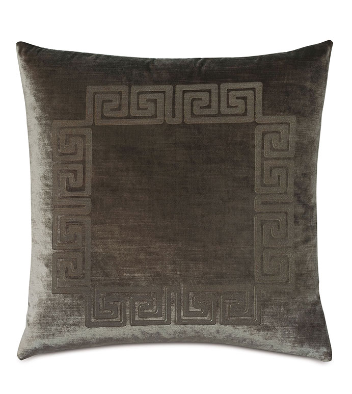 ŷʱ 22X22 ANTIQUITY GREEK KEY DECORATIVE PILLOW IN OREGANO