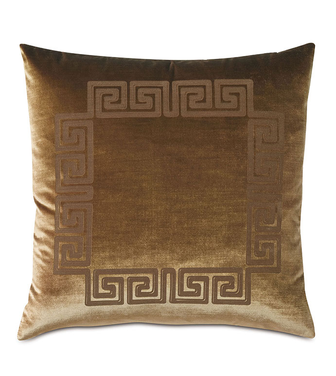 ŷʱ 22X22 ANTIQUITY GREEK KEY DECORATIVE PILLOW IN COIN