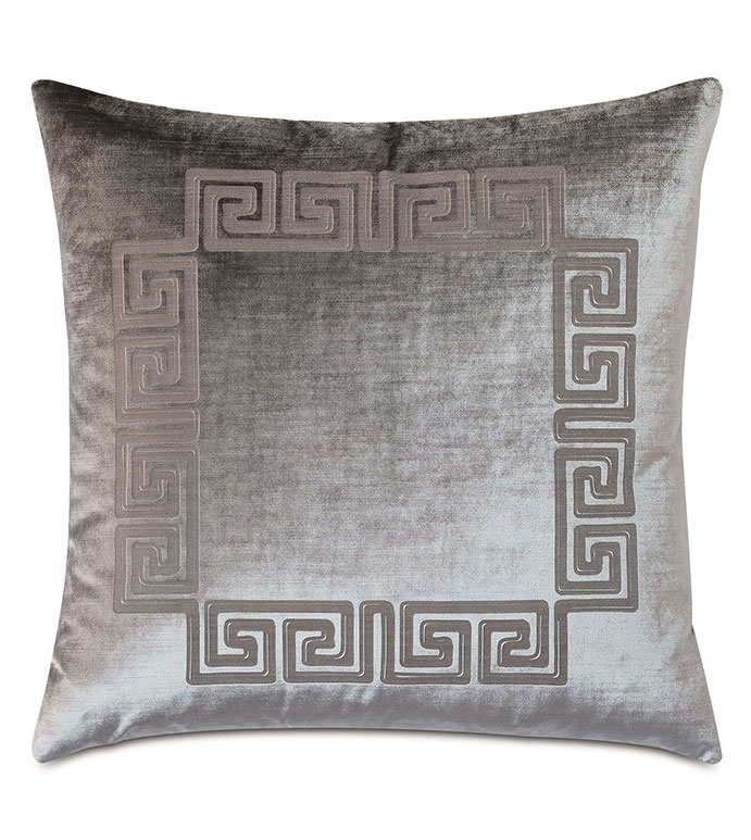 ŷʱ 22X22 ANTIQUITY GREEK KEY DECORATIVE PILLOW IN DOVE