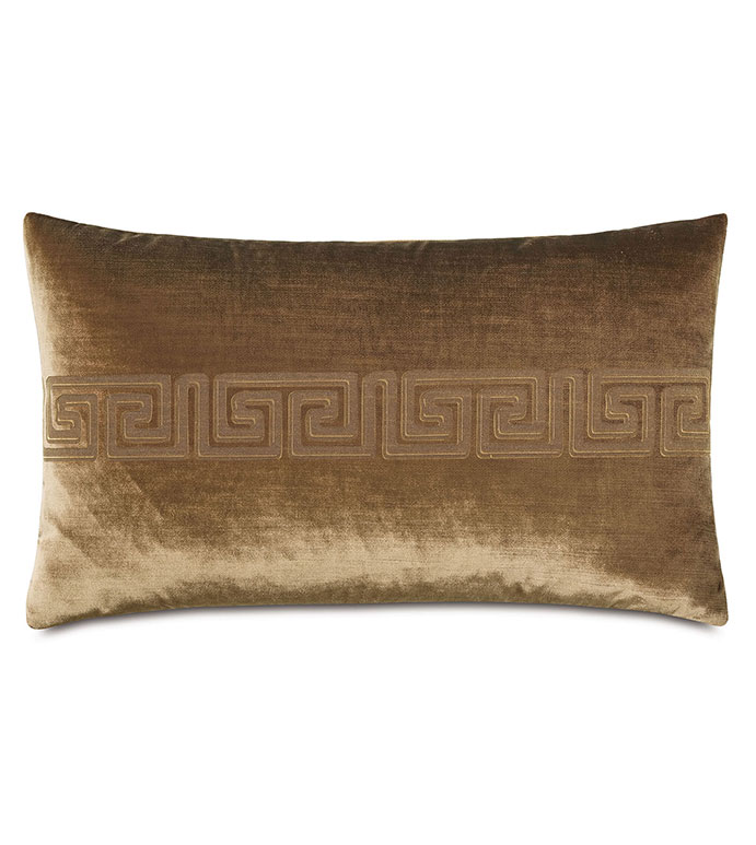 ŷʱ 13X22 ANTIQUITY GREEK KEY DECORATIVE PILLOW IN COIN