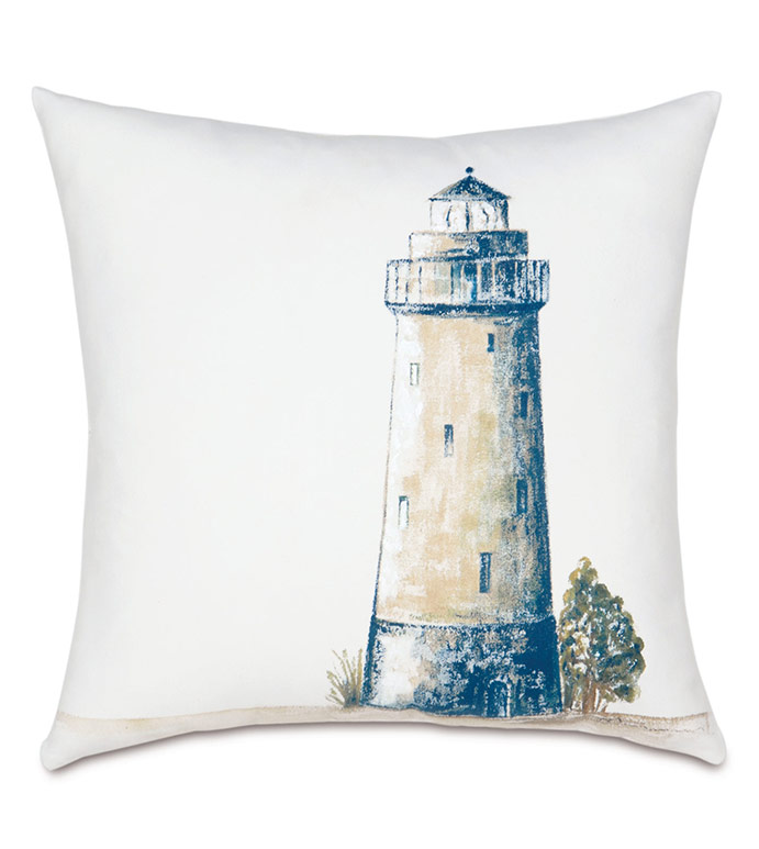 緫 18X18 LIGHTHOUSE OUTDOOR PILLOW