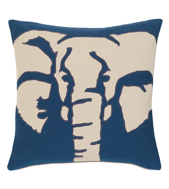 Ұĺ 18X18 ELEPHANT OUTDOOR PILLOW